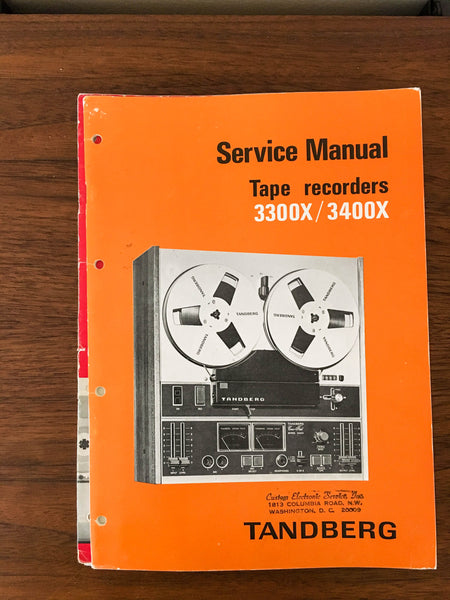 Tandberg Model 3300X 3400X  Service Manual *Original* #2