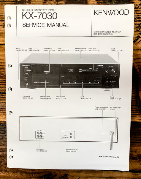 Cassette Service Manual *Original* – Vintage Audio Store - Vintage ...