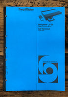 B&O Bang Olufsen CD 50 CD Terminal CD Player  Service Manual *Original*