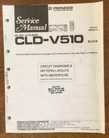 Pioneer CLD-V510 CD CDV LD Player  Service Manual *Original*