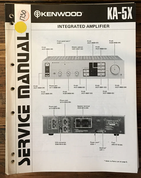 Kenwood KT-5X Tuner Service Manual *Original*