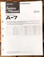 Pioneer A-7 Amplifier Add. Service Manual *Original*