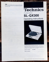 Technics SL-QX300 Record Player / Turntable  Owner / User Manual *Original*