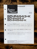 Pioneer SD-P4543-K -P454-K -P4546-K TV Monitor  Service Manual *Original*