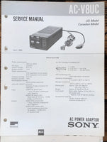 Sony AC-V8UC Charger  Service Manual *Original*