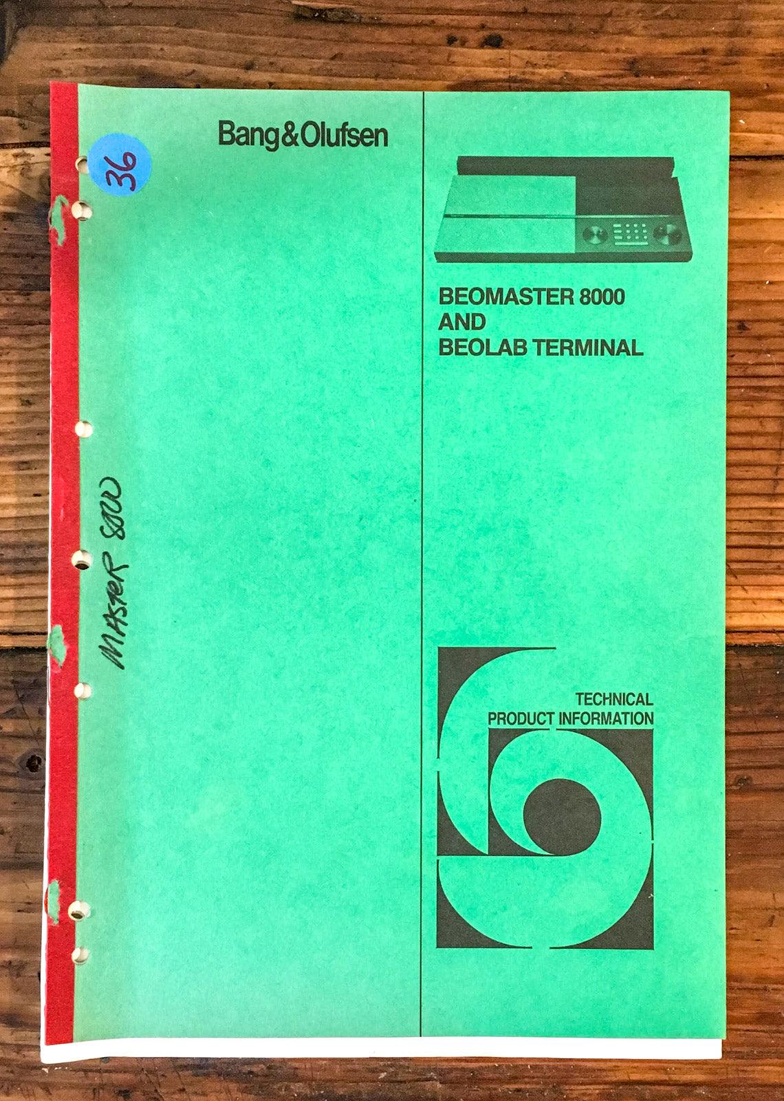 Bang & Olufsen B&O Beomaster 8000 Beolab Terminal   Service Manual *Original*
