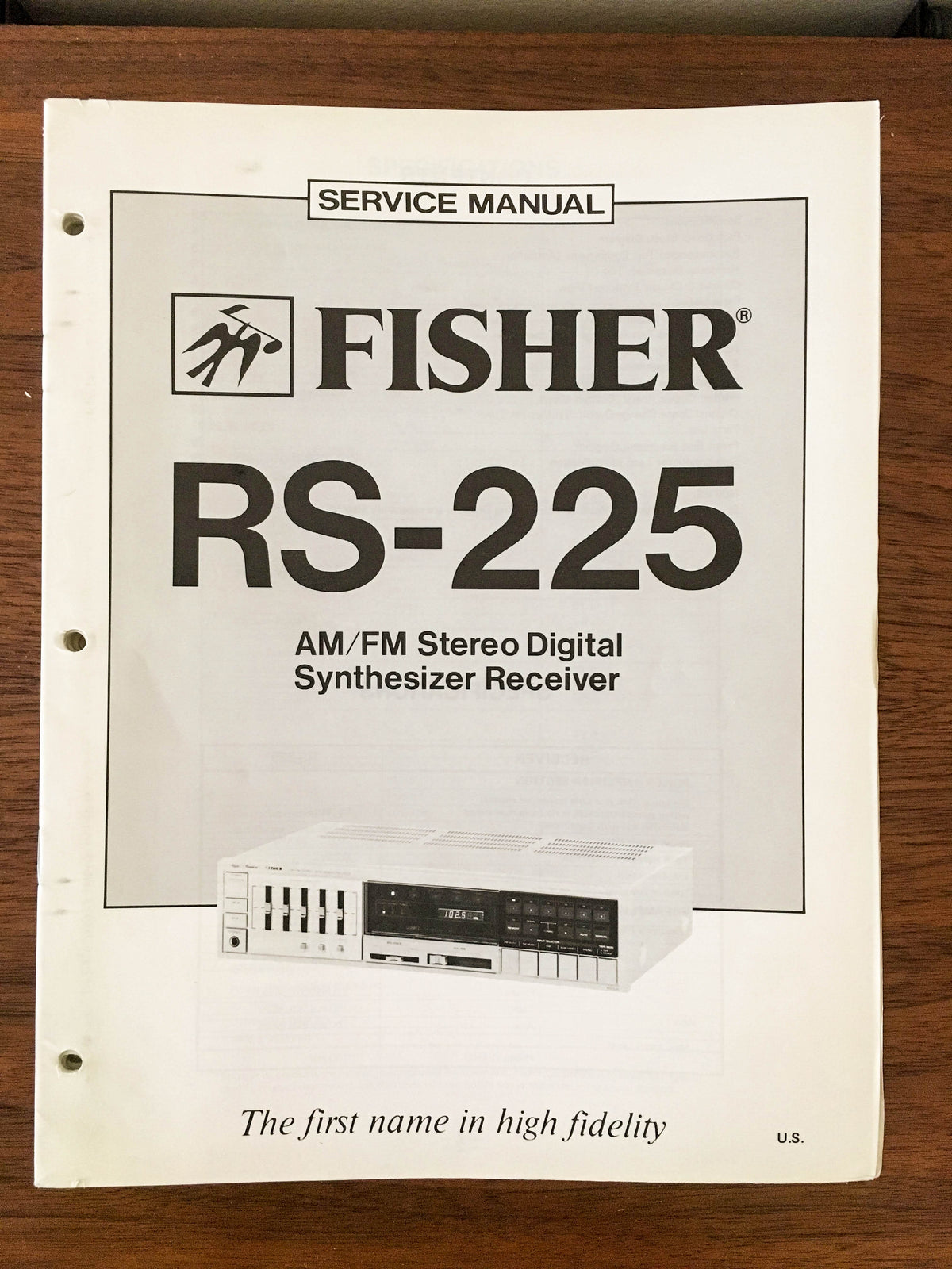 Fisher RS-225 Receiver Service Manual *Original*