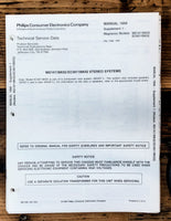 Magnavox / Philco / Sylvania MX1411 EC4011 Stereo  Sup. Service Manual *Orig*