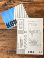 Korg G3  Guitar Performance Processor Owner / User Manual *Original*