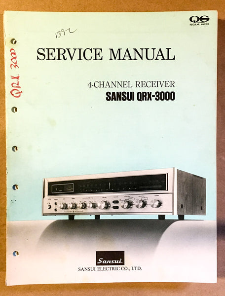Sansui QRX-3000 Receiver Service Manual *Original*