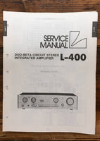 Luxman L-400 L400 Integrated Amplifier  Service Manual *Original*