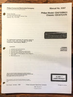 Philips CD875 CD-875 CD Player  Service Manual *Original*