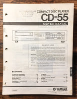 Yamaha CD-55 CD Player  Service Manual *Original*