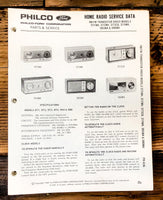 Philco Ford S771WH S772WH S773CB S774WA S953WA S980WH Radio Service Manual *Orig