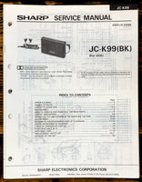 Sharp JC-K99 Cassette Service Manual *Original*