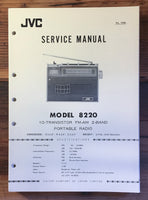 JVC Model 8220 Radio Service Manual *Original*