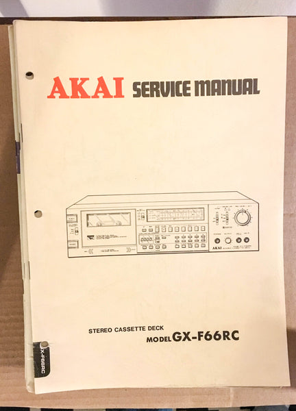 Akai GX-F66RC Tape Deck Service Manual *Original*