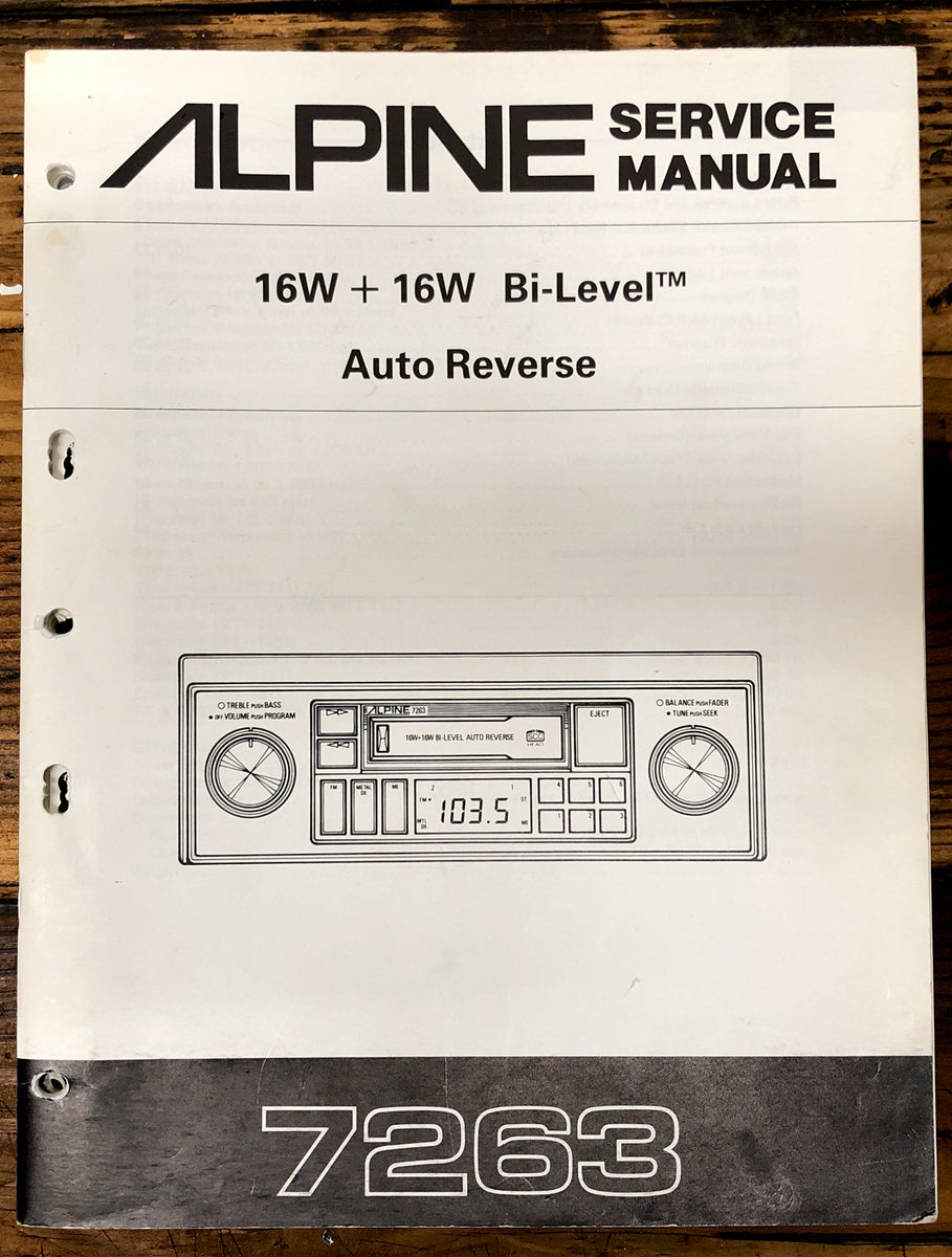 Car Stereo Service Manual *Original* Vintage Audio Store Vintage