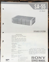 Sony SA-55   Service Manual *Original*