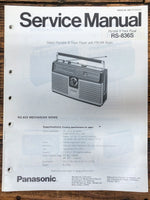 Panasonic RS-836S 8 Track Tape  Service Manual *Original*