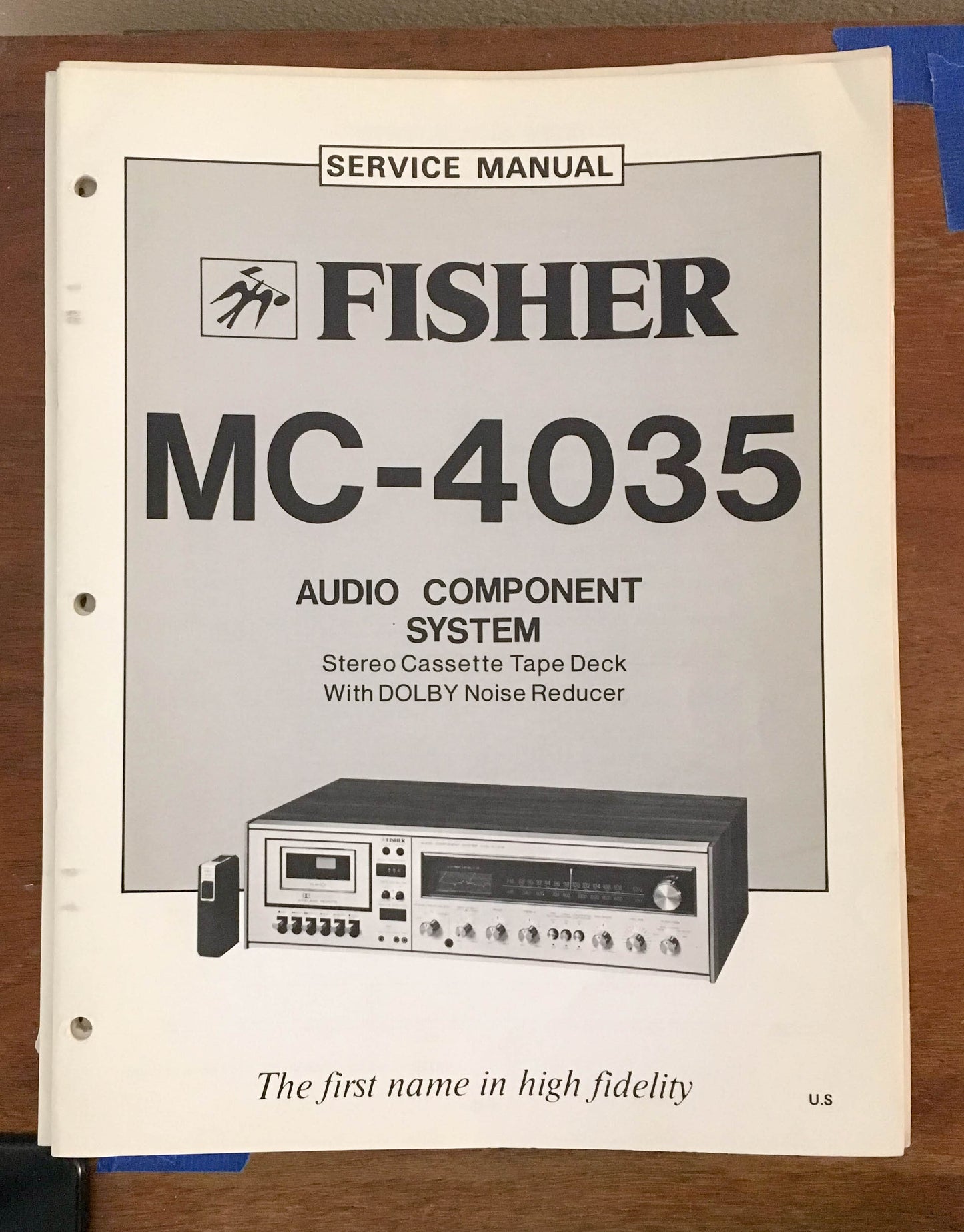 Fisher MC-4035 / MC4035 Stereo System Service Manual *Original*