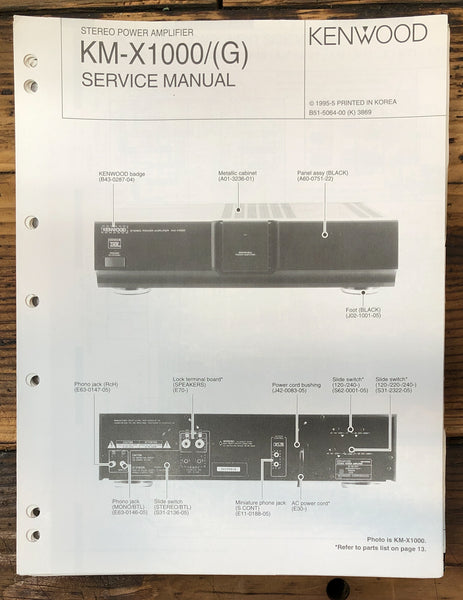 Kenwood KM-X1000 Amplifier  Service Manual *Original*