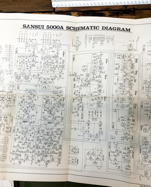 Sansui Model 5000A Receiver Large Fold Out Schematic *Original*