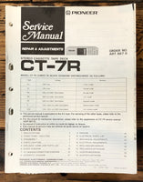 Pioneer CT-7R Cassette Service Manual *Original*