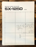 Pioneer SX-1250 KCU Receiver Large Fold Out Schematic *Original*