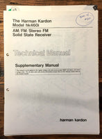 Harman Kardon HK460i HK 460i  Service Manual Supple. *Original*