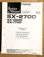 Pioneer SX-2700 SX-2600 SX-1700 Receiver Service Manual *Original*