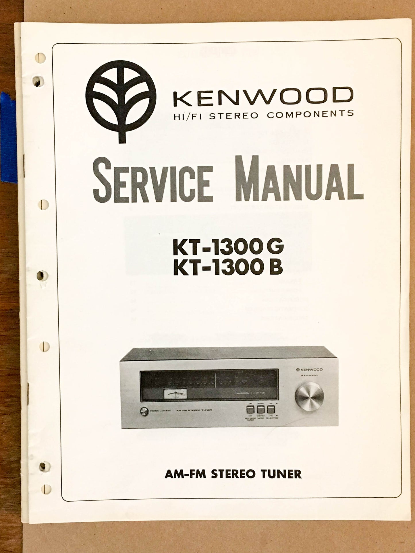 Kenwood KT-1300 B G Tuner  Service Manual *Original*