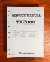 Pioneer TX-7100 Tuner Service Manual *Original*