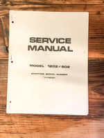 Tangent Model 802 1202 Mixing Console Service Manual *Original*