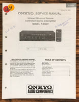 Onkyo P-3150V P-3150 V Preamp / Preamplifier  Service Manual *Original*