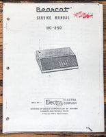 Electra Bearcat 250 BC-250 Radio / Scanner  Service Manual *Original*