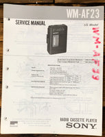 Sony WM-AF23   Service Manual *Original*