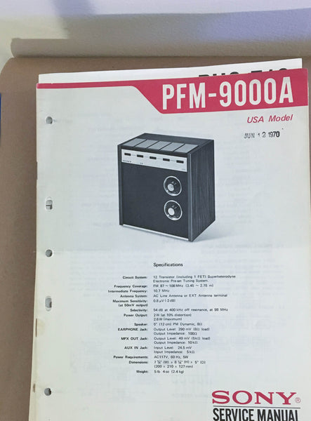 Sony  PFM-9000A  Service Manual *Original*