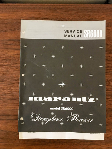 Marantz SR 6000 SR6000 Receiver Service Manual *Original*