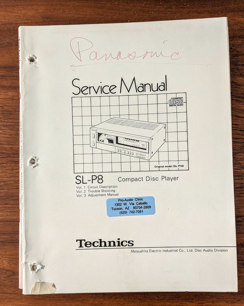 *Original* Technics SL-P104 CD Player Service Manual