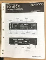 Kenwood KX-87CR Cassette Tape Deck  Service Manual *Original*