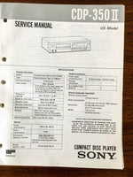 Sony CDP-350 II  Service Manual *Original*