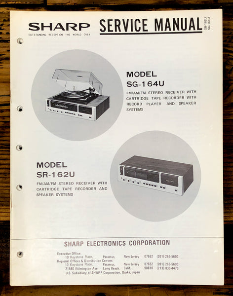 Sharp SG-164U Radio / Stereo System Service Manual *Original*