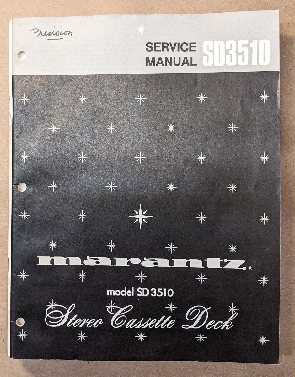 Marantz SD 3510 Cassette Service Manual *Original*