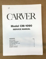 Carver CM-1090 Amplifier  Service Manual *Original*