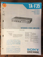 Sony TA-F35 Amplifier Service Manual *Original*