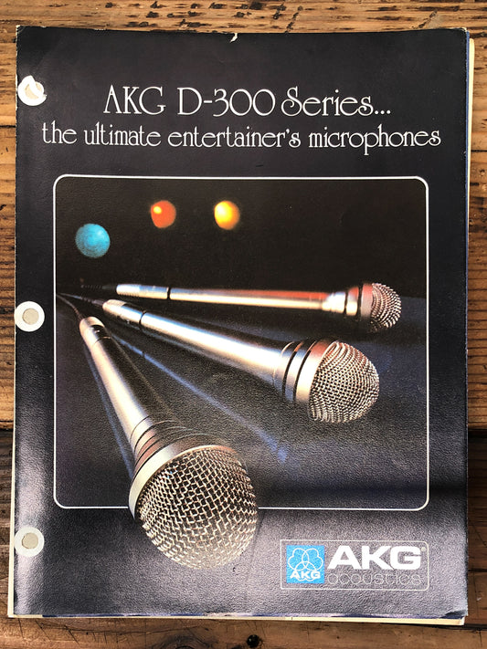 AKG D-300 Series D-330BT -310 D-320B Microphone 1979 6pg Dealer Brochure  Orig