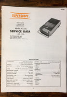 Superscope C-101 Cassette Service Manual *Original*