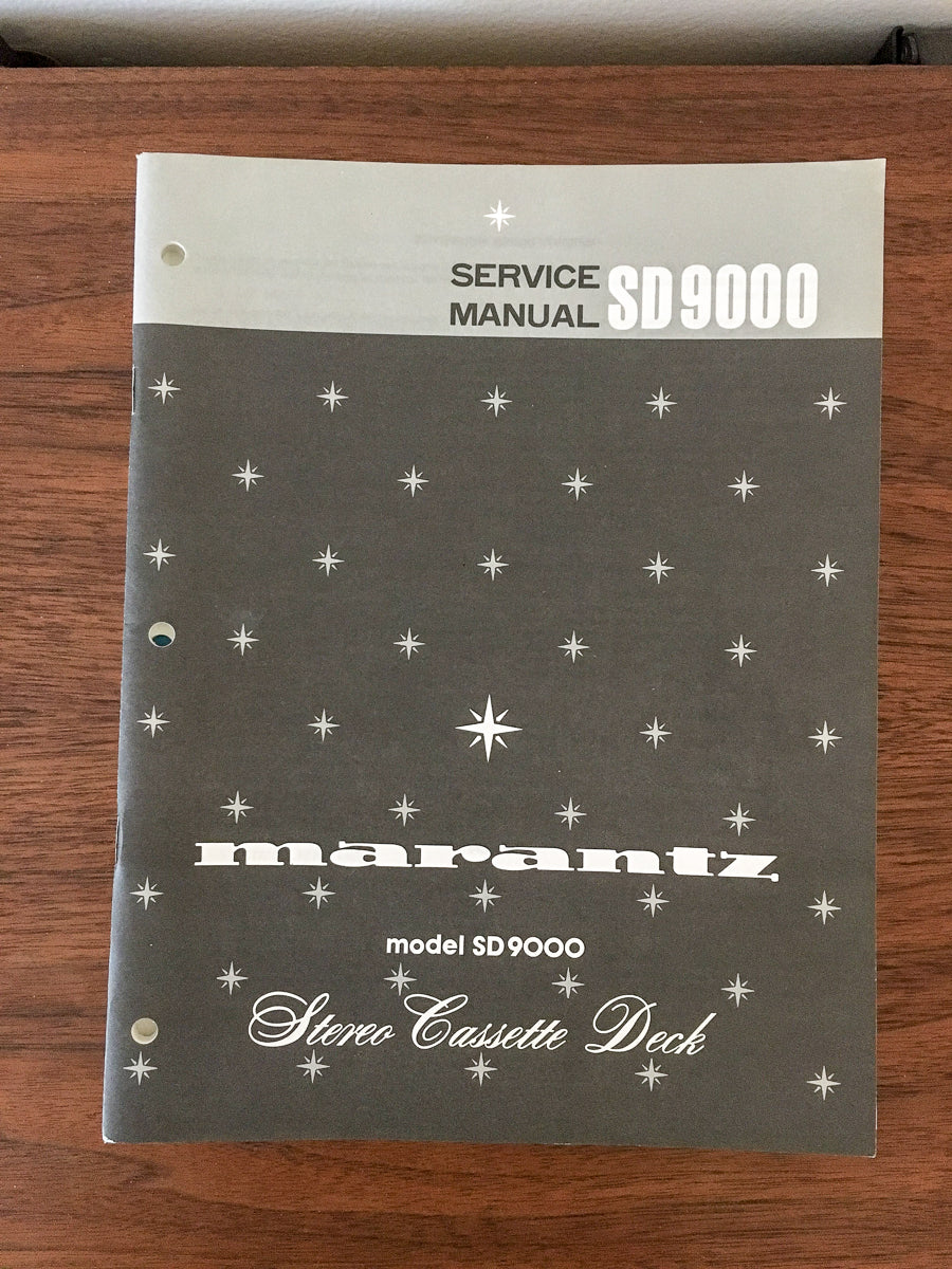 Marantz Model SD9000 SD 9000 Cassette Service Manual *Original*