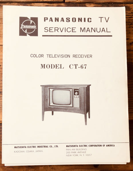 Panasonic CT-67 TV  Service Manual *Original*